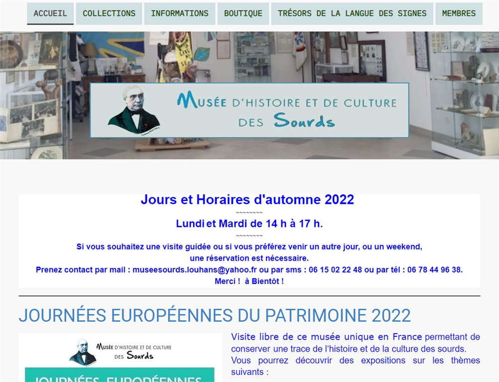 Website Musee dhistoire