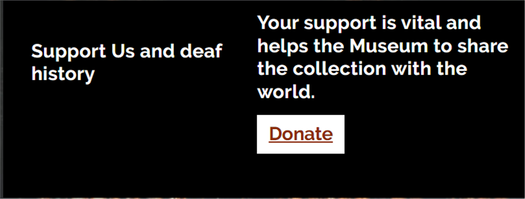 Text asking for donations