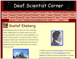 Deaf Scientist Corner 