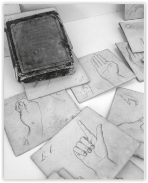 A book from 1821, teaching the hand alphabet